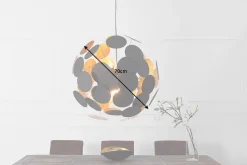 Moderne Design Hängeleuchte INFINITY HOME 70cm schwarz gold Pendelleuchte