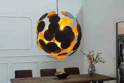 Moderne Design Hängeleuchte INFINITY HOME 70cm schwarz gold Pendelleuchte