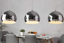 Moderne 3er Hängeleuchte CHROMAGON Chrom Kugelleuchte