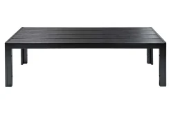 Moderne Gartenbank DESIGNO 180cm anthrazit schwarz Aluminium wetterfest Outdoor Sitzbank