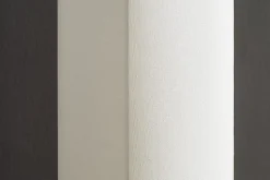 Moderne Stehlampe AGAPUNE 120cm weiß hellbraun Bambusfuß Stoffschirm