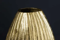 Moderne Vase ELEGANCE 35cm gold antik Metall Hammerschlag Design