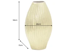 Moderne Vase ELEGANCE 35cm gold antik Metall Hammerschlag Design