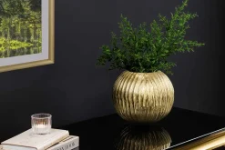 Moderne Vase ELEGANCE 25cm gold antik Hammerschlag Design