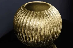 Moderne Vase ELEGANCE 25cm gold antik Hammerschlag Design