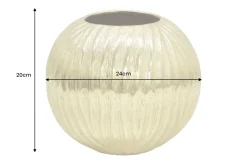 Moderne Vase ELEGANCE 25cm gold antik Hammerschlag Design
