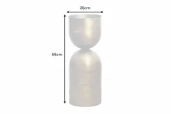 Moderne Vase SANDGLASS XL 70cm messing Eisen handmade beidseitig nutzbar