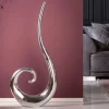 Moderne Vase WAVE XL 106cm silber Aluminium poliert Dekoration