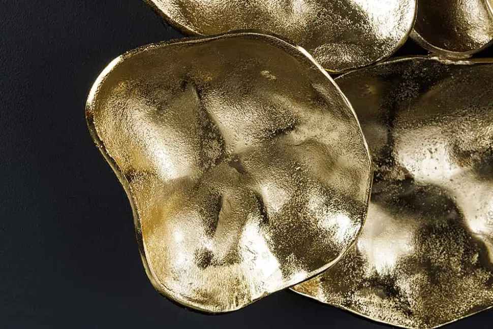 Moderne Wanddekoration VARIATION 105cm gold Metall handmade