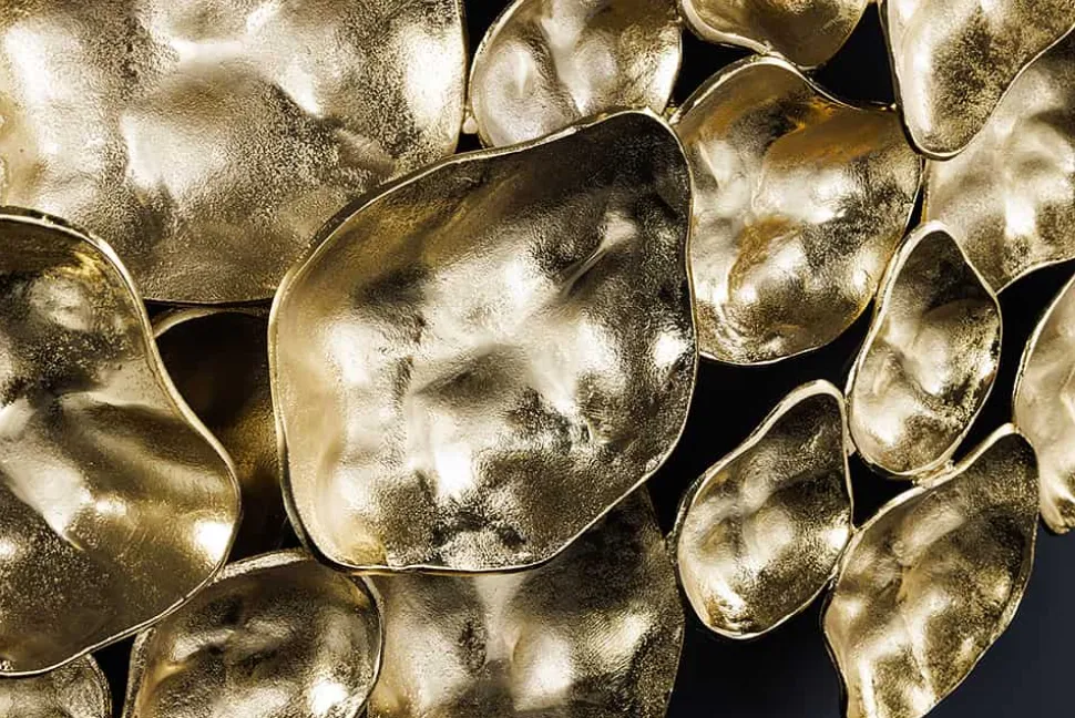 Moderne Wanddekoration VARIATION 105cm gold Metall handmade