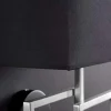 Moderne Wandleuchte ATLANTIS 44cm silber Stoffschirm schwarz Lampe