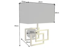 Moderne Wandleuchte ATLANTIS 44cm gold Stoffschirm schwarz Lampe