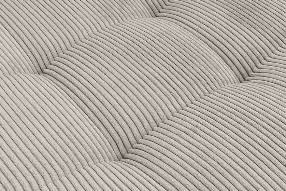 Moderne XXL Wohnlandschaft KENT 305cm greige Cord Bigsofa inkl. Hocker Federkern