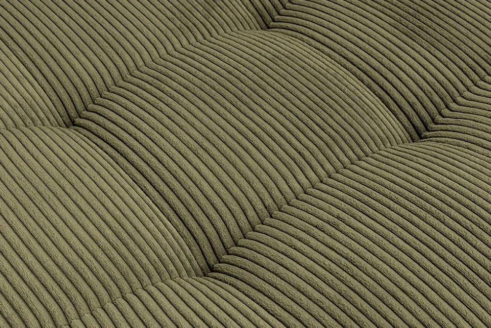 Moderne XXL Wohnlandschaft KENT 305cm grün Cord Bigsofa inkl. Hocker Federkern