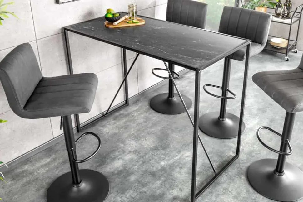 Moderner Bartisch SLIM LINE 120cm graphit Metall Tresen Stehtisch
