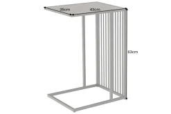 Moderner Beistelltisch ARCHITECTURE 65cm graphit Metall Laptoptisch
