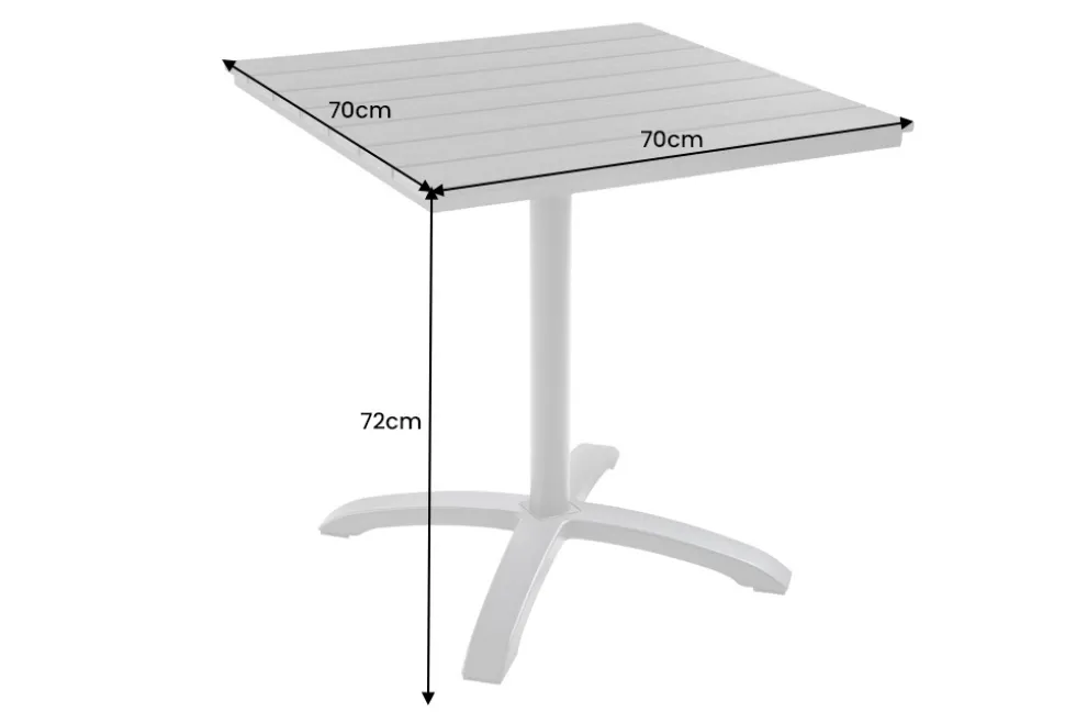 Moderner Bistrotisch DESIGNO 70cm schwarz Aluminium wetterfest Outdoor Gartentisch