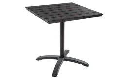 Moderner Bistrotisch DESIGNO 70cm schwarz Aluminium wetterfest Outdoor Gartentisch