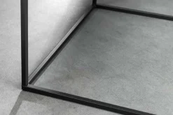 Moderner Couchtisch ARCHITECTURE 60cm weiß Marmor-Design Metallgestell