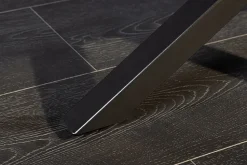 Moderner Couchtisch GALAXIE 100cm weiß Keramik schwarz Metall Sterngestell