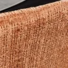 Moderner Design Stuhl TRES CHIC rost braun Chenille Cremona schwarze Metallbeine