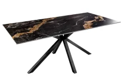Moderner Esstisch GALAXIE 180cm Aurora Oro schwarz gold sand Keramik