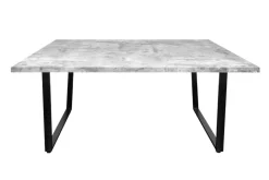 Moderner Esstisch LOFT 160cm grau Beton-Design schwarze Metallbeine Kufengestell Industrial