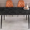 Moderner Esstisch MILANO 140cm anthrazit Keramik schwarze Metallbeine