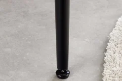 Moderner Esstisch MILANO 120cm weiß Keramik schwarze Metallbeine
