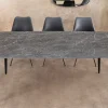 Moderner Esstisch MILANO 180cm anthrazit Keramik schwarze Metallbeine