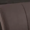 Moderner Freischwinger SAMSON taupe grau Echtleder mit Armlehnen und Metallrahmen