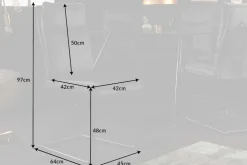 Moderner Freischwinger Stuhl COMFORT grau Samt mit Komfortgriff