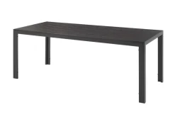 Moderner Gartentisch DESIGNO 205cm anthrazit schwarz Aluminium wetterfest