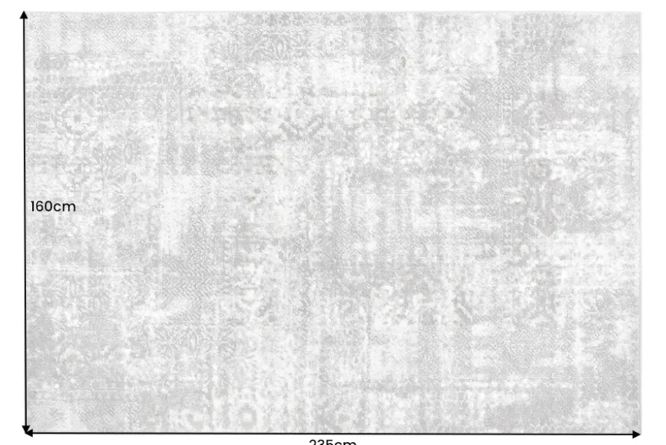 Moderner Hochflor Teppich ELLE DECORATION 235x160cm beige geometrisches Muster
