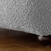 Moderner Hocker CLOUD 100cm grau Bouclé Federkern Fußhocker Sitzhocker
