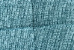 Moderner Hocker SCANDINAVIA blau Strukturstoff Massivholz-Beine Fußhocker