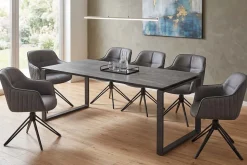 Moderner In- und Outdoor Esstisch FLOATING 210cm anthrazit Keramik Gartentisch wetterfest