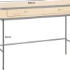Moderner Konsolentisch ATELIER 120cm natur Eiche schwarz mit Schublade