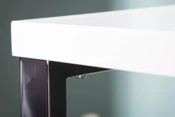 Moderner Schreibtisch WHITE DESK 140cm weiß Hochglanz Bürotisch