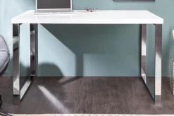Moderner Schreibtisch WHITE DESK 120cm weiß Hochglanz Bürotisch