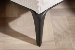 Moderner Sitzhocker DESIGNO 110cm beige Cord Metallfüße
