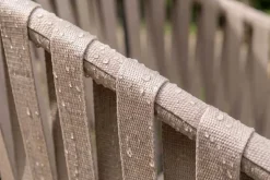 Moderner Stuhl ROPE greige Metall Gartensessel inkl. Kissen In- und Outdoor