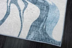 Moderner Teppich ART RUGS 230x160cm grau blau weiß Flachgewebe Indoor