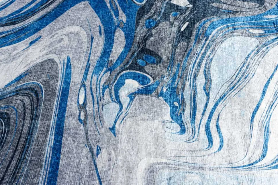 Moderner Teppich ART RUGS 230x160cm grau blau weiß Flachgewebe Indoor