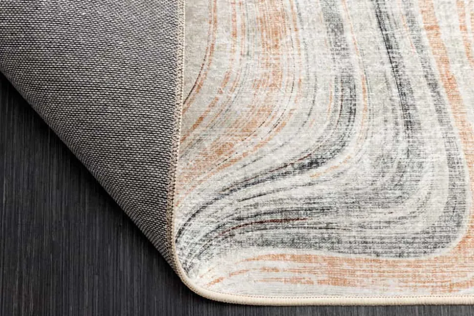 Moderner Teppich EARTH 230x160cm beige grau multicolor Flachgewebe Indoor-Teppich
