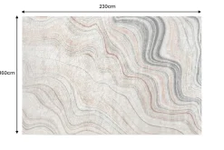 Moderner Teppich EARTH 230x160cm beige grau multicolor Flachgewebe Indoor-Teppich