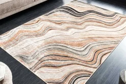 Moderner Teppich EARTH 230x160cm beige grau multicolor Flachgewebe Indoor-Teppich