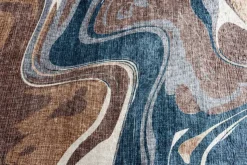 Moderner Teppich EARTH 230x160cm braun beige blau Flachgewebe Indoor