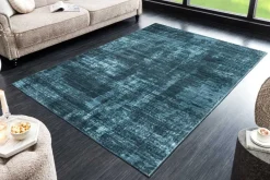 Moderner Teppich SOFT TOUCH 230x160cm blau Kurzflor Indoor-Teppich