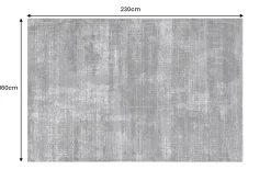 Moderner Teppich SOFT TOUCH 230x160cm grau Kurzflor Indoor-Teppich
